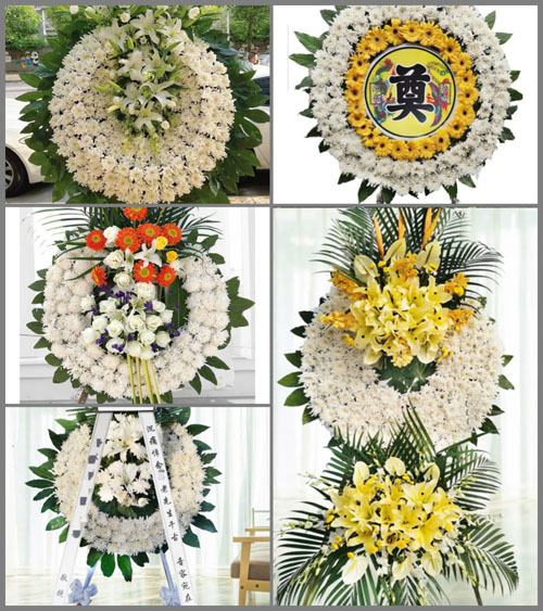 山东济宁兖州区新兖镇前道义村花圈速递